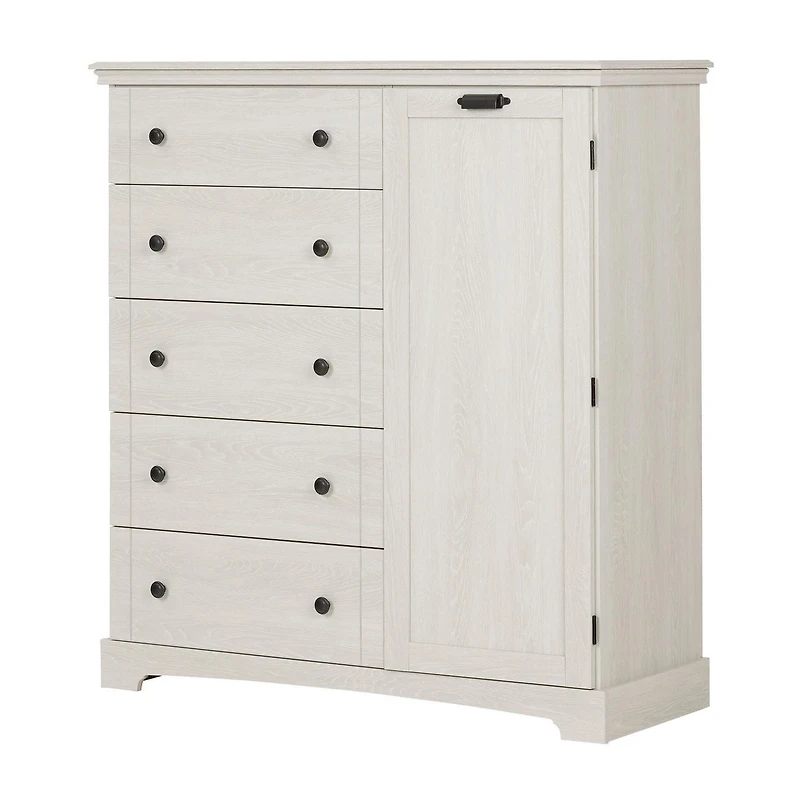 South Shore Lilak Commode à porte 5 tiroirs