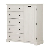South Shore Lilak Commode à porte 5 tiroirs