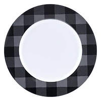 Ensemble de service 16PC Carreauté Gris Noir