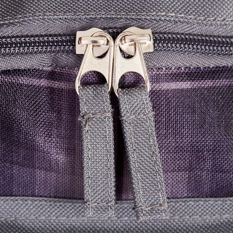 Sac à dos large système à multiples poches de Jetstream, motif à carreaux gris