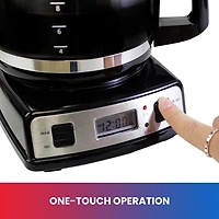 Total Chef 12-Cup Programmable Drip Coffee Maker with Glass Carafe and LCD Display, Fresh Coffee in Minutes