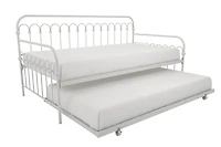 Novogratz Bright Pop Metal Daybed with Trundle, Off White, Twin