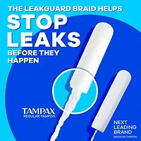 Tampax Pearl Tampons, with LeakGuard Braid, Super Absorbency, Unscented, 36CT