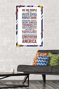 The United States Of America - Constitution Preamble Wall Poster