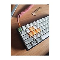 Ensemble de 18 touches en caoutchouc Tai-Hao Texture Diamant Compatible avec Cherry MX et Claviers Mécaniques Comprend Outil d’Extraction, Orange Neon