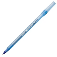 Stylos-bille bleus BIC Round Stic Extra Valeur, pointe moyenne (1,0 mm), paquet de 10 stylos en vrac, corps rond et souple pour une écriture confortable Lot de 10