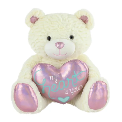 Tout pour Célébrer Saint-Valentin Grand ours coeur Goldie, Ivoire