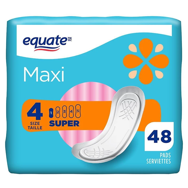 Serviettes Super Maxi d'Equate Paquet de 48 serviettes
