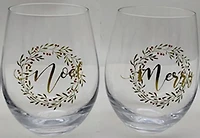 2021 Christmas wine glass