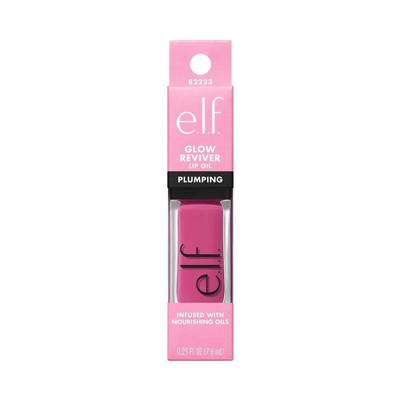 e.l.f. Cosmetics Glow Reviver Plumping Lip Oil, Ultraviolet, 7.6 mL