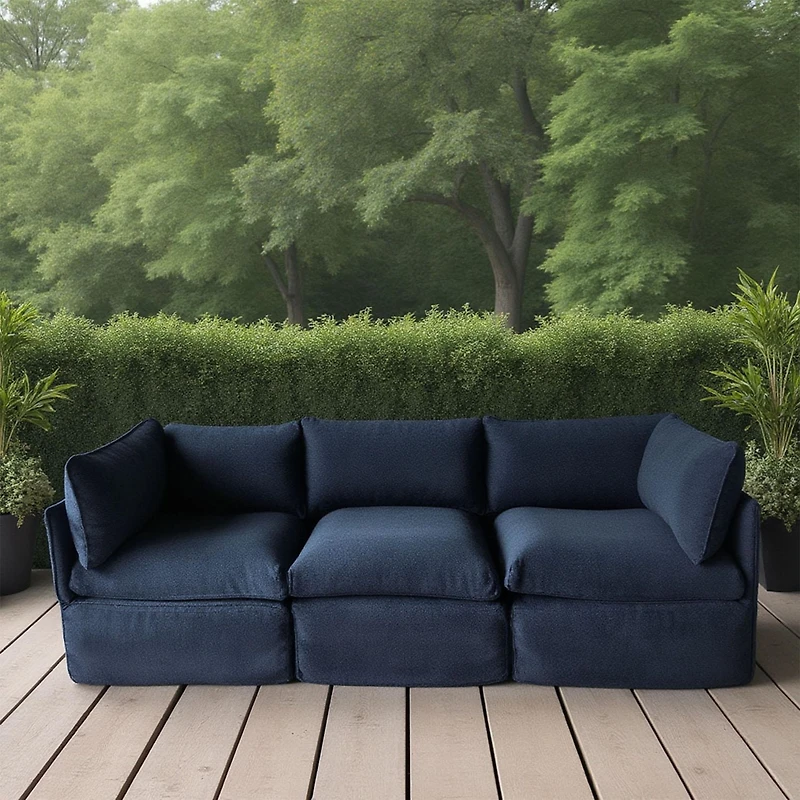 Ensemble de patio modulaire 3 places Patioflare Flexiform, bleu