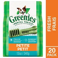 Gâteries dentaires naturelles pour chiens adultes Greenies Frais format PETIT 20 Gâteries