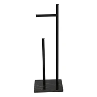 Era Twain Levanto Porte Papier Toilette Autoportant, 7.875 x 23 po., Noir Mat