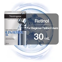 Neutrogena Huile au rétinol antiâge pour le visage, Sérum pour le visage et les yeux Correcteur de rides express 30 mL
