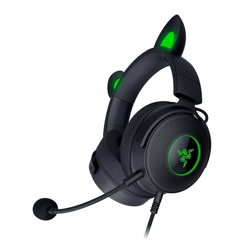 Razer Kraken Kitty Edition V2 Pro - Casque filaire RGB avec oreilles interchangeables pour PC