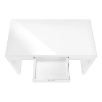 Monarch Specialties Bureau, Bureau À Domicile, Ordinateur Portable, Tiroirs De Rangement, 48"l, Travail, Stratifié, Blanc Lustré, Contemporain, Moderne