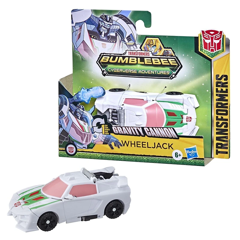 Transformers Bumblebee Cyberverse Adventures, figurine Wheeljack Action Attackers de 10,5 cm à conversion 1 étape et attaque Gravity Cannon