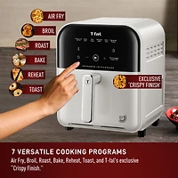 T-fal Infrared Air Fryer, 7-in-1, 5L/5.3QT, Infra-heat™ Technology, No-Preheating, Faster, Juicier, Crispier, Oat