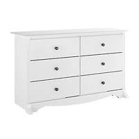 Prepac Monterey White Children’s 6-Drawer Dresser