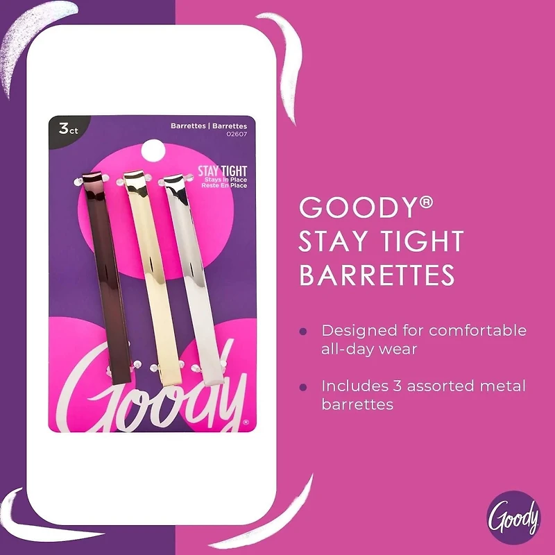 Goody Stay Tight Barrete - 3Ct