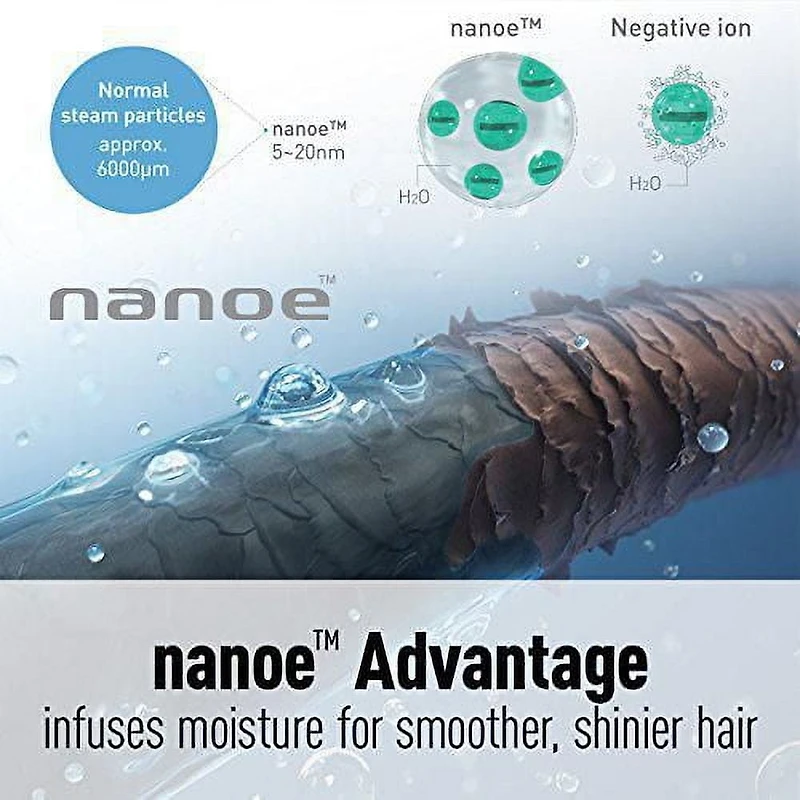 Sèche-cheveux de voyage compact nanoe™ EHNA27 de Panasonic, avec buse de séchage rapide et poignée repliable