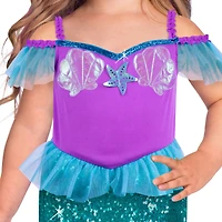 Déguisement d'Halloween Miss Sirène pour tout-petits, 3-4 ans, violet, par Way to Celebrate