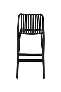 Chaise de bar Summer avec accoudoirs et rayures - Noir (4 chaises)