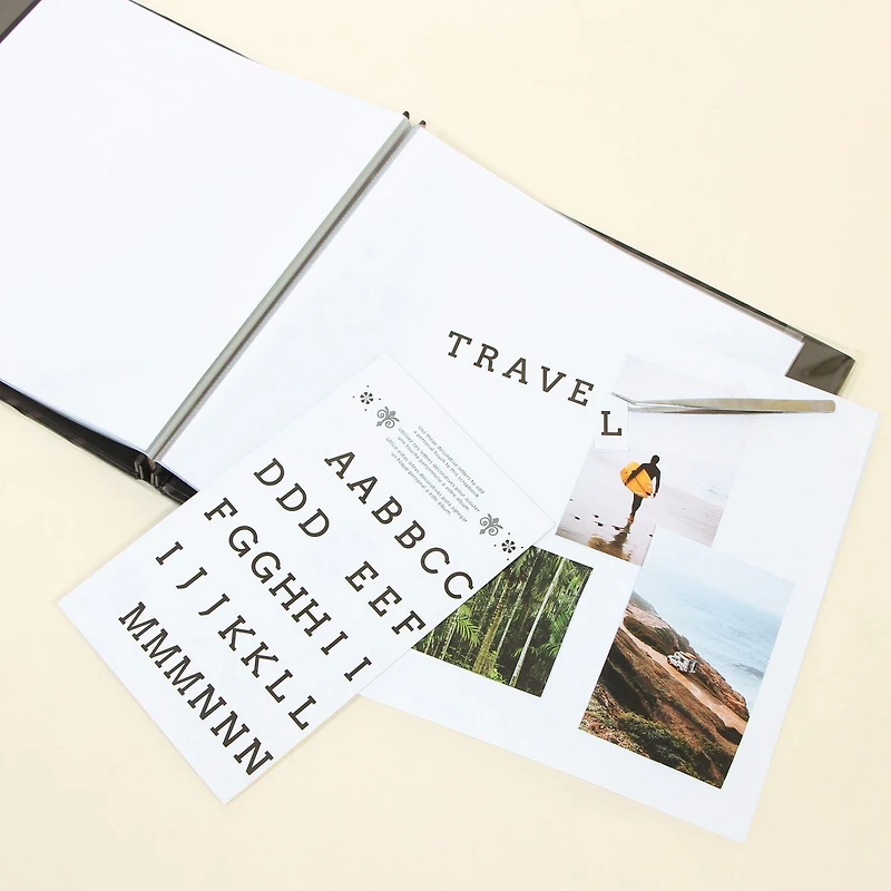CRAFTY & CO. album de photos, noir, 10 feuilles, bricolage, artisanat SCRAPBK ALBUM BLACK