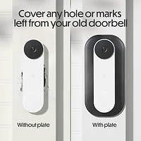 Wasserstein Wall Plate For Google Nest Doorbell (battery) - Made for Google Nest<br>