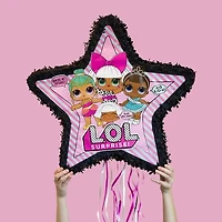 LOL Surprise Shaped Drum Pull Pinata, Each measures 21 1/2"H X 22 1/2"W x 4"D