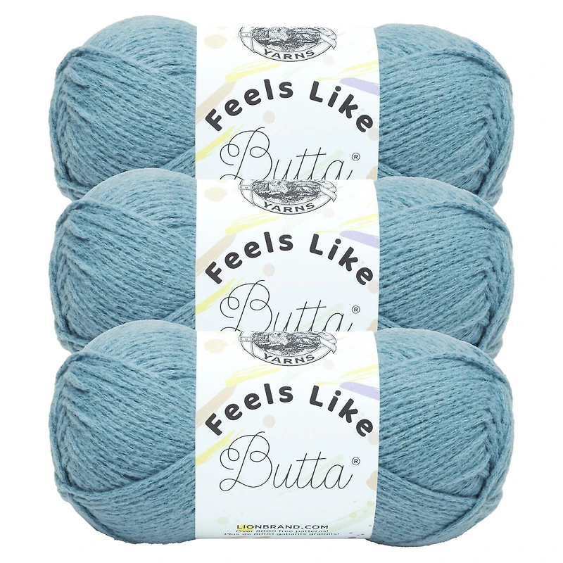 Lion Brand Feels Like Butta ® Yarn #4 Medium/Worsted Yarn 100g/199m 3-Pack
