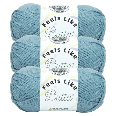 Lion Brand Feels Like Butta ® Yarn #4 Medium/Worsted Yarn 100g/199m 3-Pack