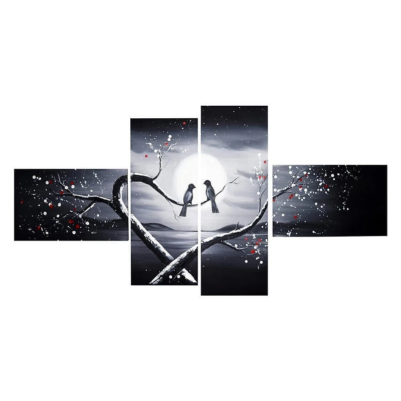 Design Art Love Birds in Love Canvas Art
