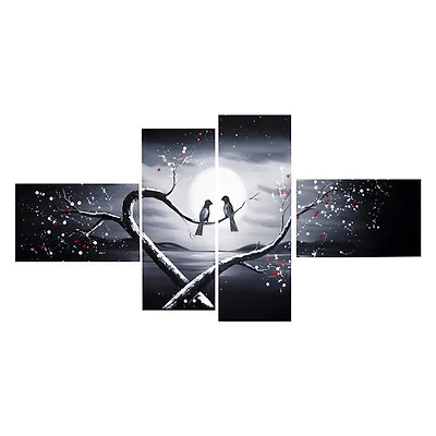 Design Art Love Birds in Love Canvas Art
