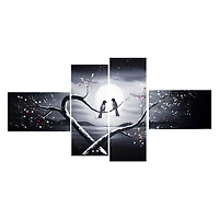 Design Art Love Birds in Love Canvas Art