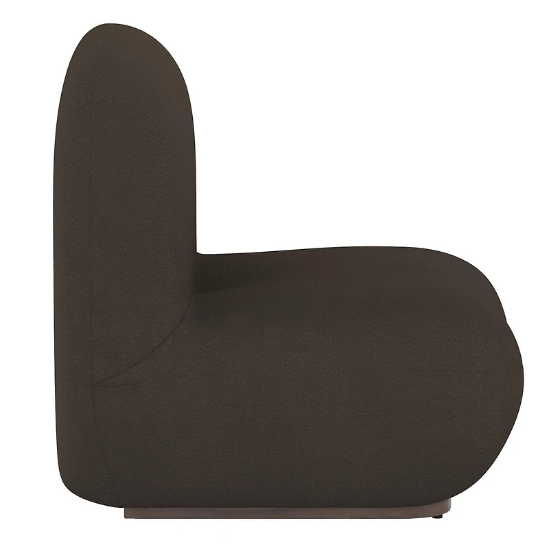 Contemporaine Tissu Bouclé Chaise d'Appoint - Charbon