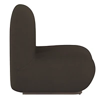 Contemporaine Tissu Bouclé Chaise d'Appoint - Charbon