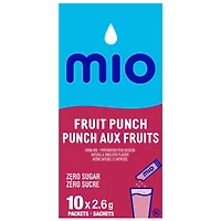 mio Fruit Punch Drink Mix, 2.6 g Packets, 10 ct Box, 10pk