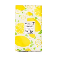 Way to Celebrate! Tall Lemon Napkins – 20ct Summer Party Essentials, Napkin