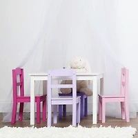 Humble Crew Ensemble table et 4 chaises en bois pour enfant