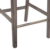 CorLiving Leila Faux Leather Upholstered Wood Leg Indoor Barstool - Sold Individually