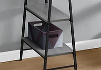 Monarch Specialties Computer Desk, Home Office, Laptop, Storage Shelves, 48"l, Work, Metal, Laminate, Grey, Black, Contemporary, Modern