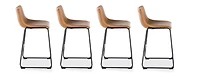 Plata Décor Landon Tabouret 30" en Tan - Ensemble 4