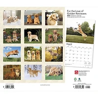 BrownTrout For the Love of Golden Retrievers 2024 14x24 Inch Deluxe Wall Calendar, 9781975468590