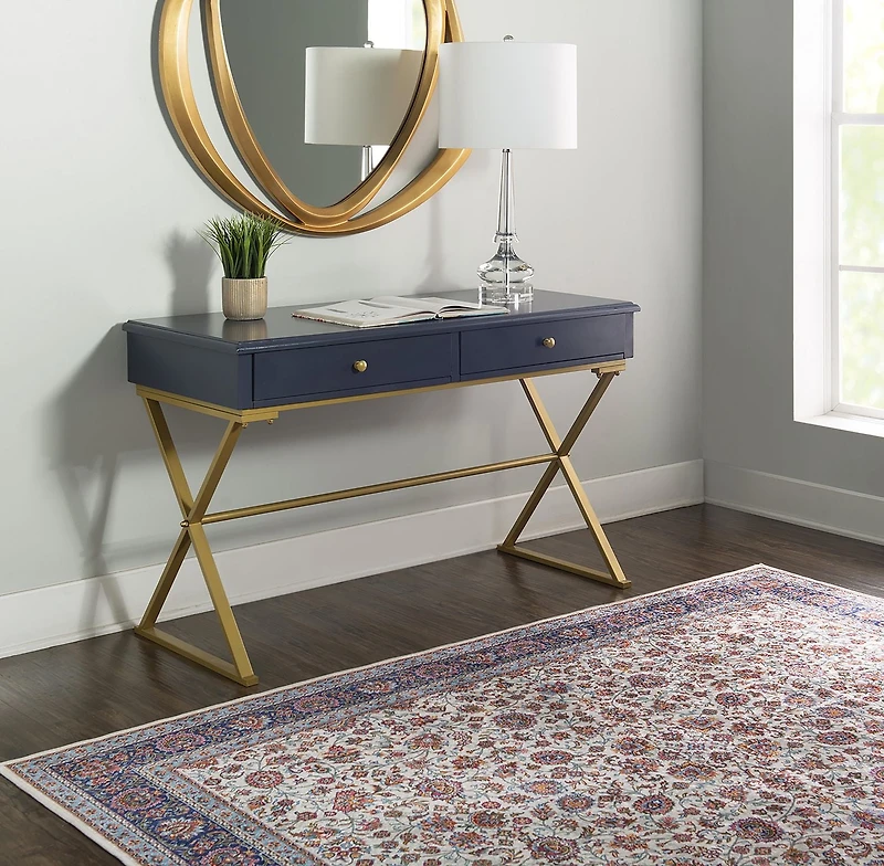 Parker Blue and Gold Campaign Desk