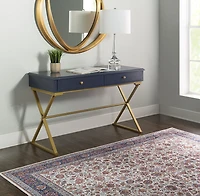 Parker Blue and Gold Campaign Desk