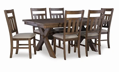 Ensemble de salle à manger 7 pièces Padilla, Marron