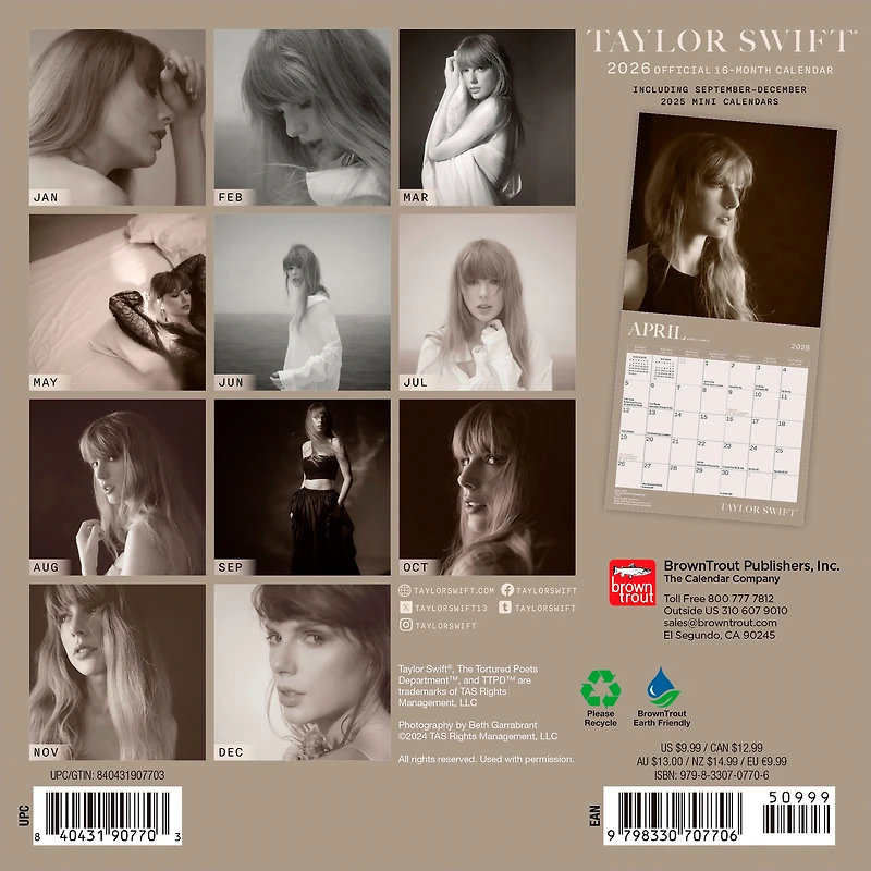 Taylor Swift 2026 Mini 7x7