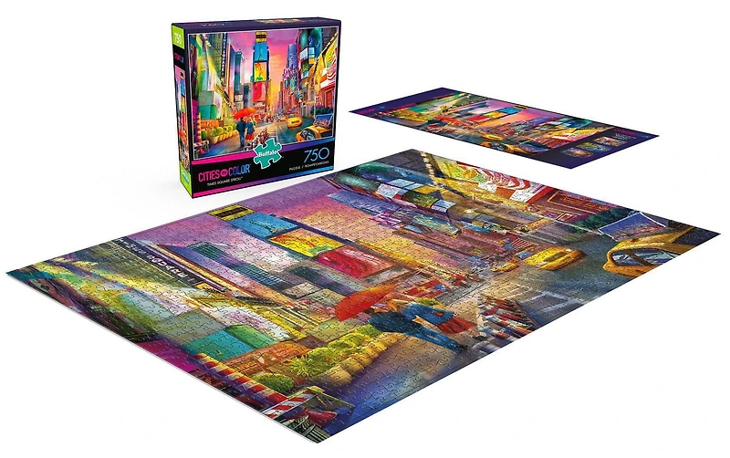 Buffalo Games Cities in Colour Times Square Stroll 750 Piece Jigsaw Puzzle