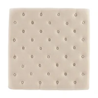 Aubrey Natural Square Tufted Ottoman